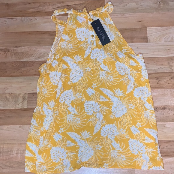 Rachel Zoe Yellow Tank Top Size Medium - Picture 5 of 5